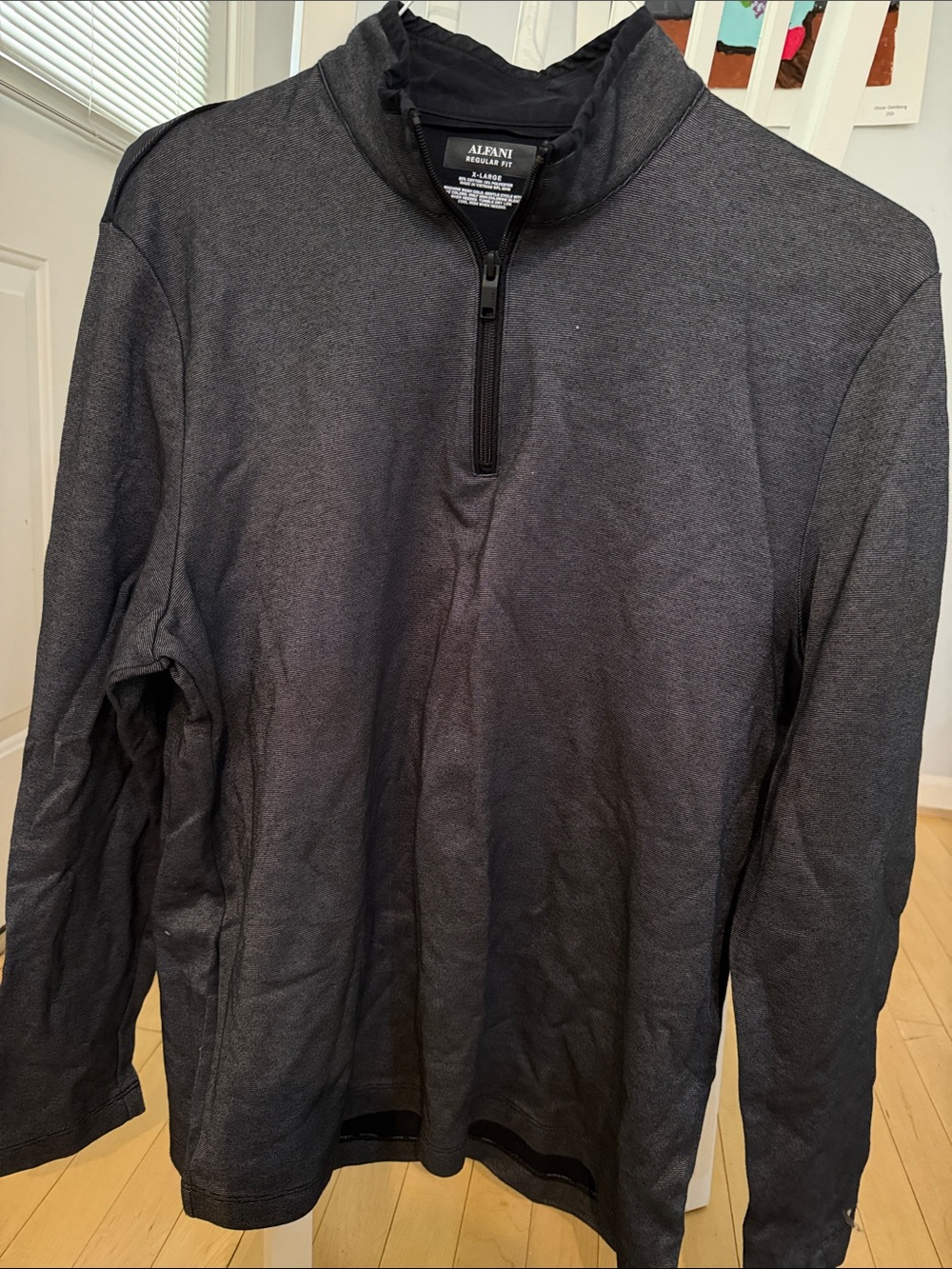 Alfani Men's Dark Gray Quarter-Zip Pullover